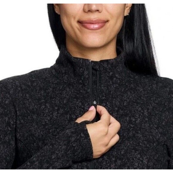 NWOT Women's Black SPYDER ACTIVE Fleece 1/4 Zip Pullover Size Large - Picture 4 of 5